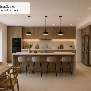 apres installation Cuisine familiale sur mesure