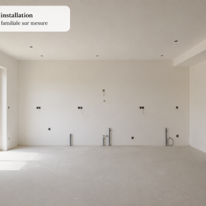 avant installation Cuisine familiale sur mesure